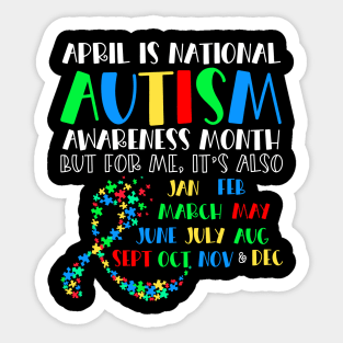 April Is National Autism Awareness Sticker